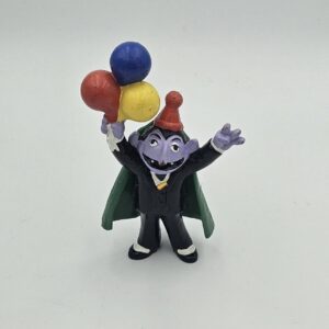 Sesame Street The Count with Balloons PVC Figurine Cake Topper Applause Vintage